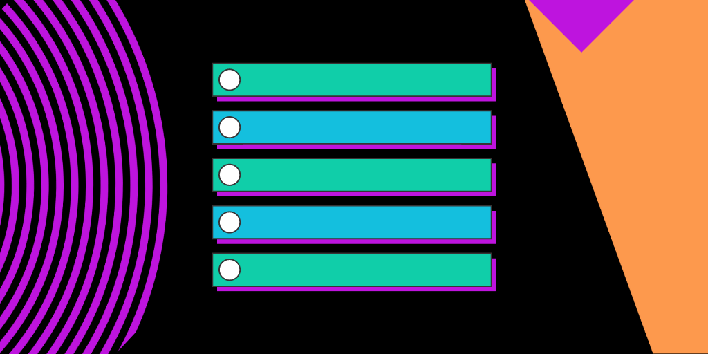 Colorful list check boxes